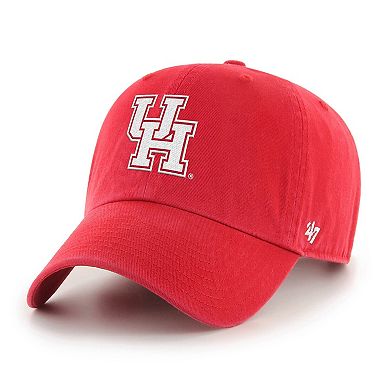 Men's '47 Red Houston Cougars Americana Heritage Clean Up Adjustable Hat