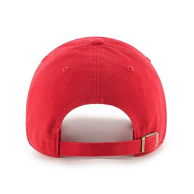 Men's '47 Red Houston Cougars Americana Heritage Clean Up Adjustable Hat