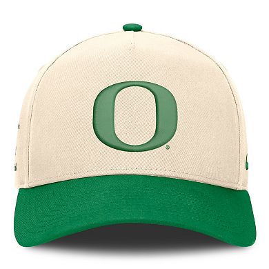 Unisex Nike Natural/Green Oregon Ducks Campus Prep Rise Adjustable Hat
