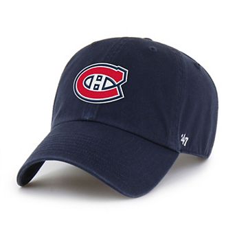 Men's '47 Navy Montreal Canadiens Logo Clean Up Adjustable Hat