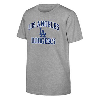 Youth Outerstuff Heather Gray Los Angeles Dodgers Heart & Soul T-Shirt