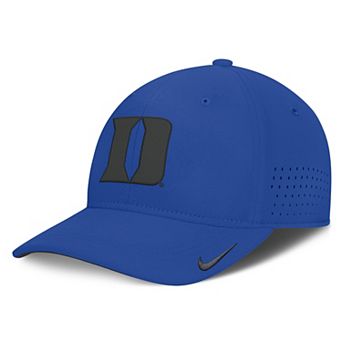 Men's Nike Royal Duke Blue Devils 2026 Sideline Practice AeroBill Swooshflex Dri-FIT Hat