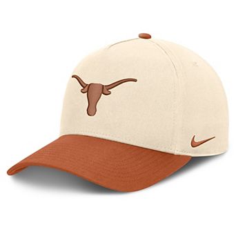 Unisex Nike Natural/Texas Orange Texas Longhorns Campus Prep Rise Adjustable Hat