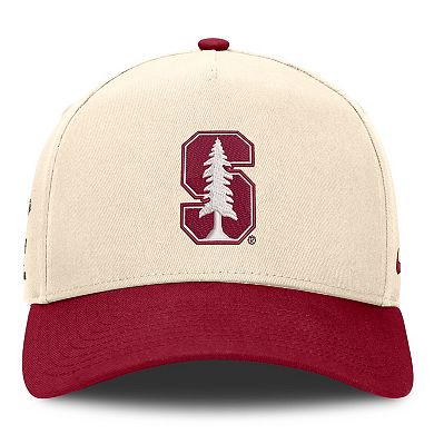 Unisex Nike Natural/Cardinal Stanford Cardinal Campus Prep Rise Adjustable Hat