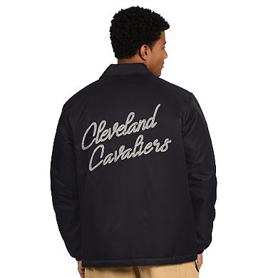 Men's Starter Black Cleveland Cavaliers Coaches Jacket