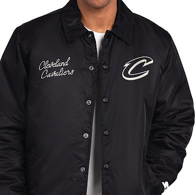 Men's Starter Black Cleveland Cavaliers Coaches Jacket