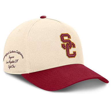 Unisex Nike Natural/Cardinal USC Trojans Campus Prep Rise Adjustable Hat