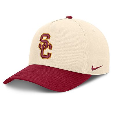Unisex Nike Natural/Cardinal USC Trojans Campus Prep Rise Adjustable Hat