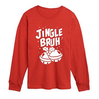 Boys 8-20 Jingle Bruh Long Sleeve Graphic Tee