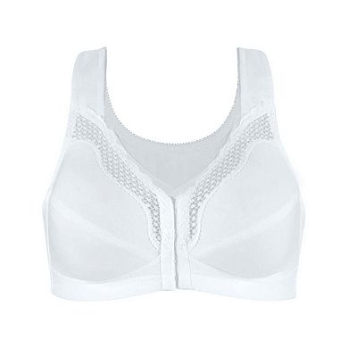Exquisite Form FULLY Wireless Cotton Back & Posture Support Bra with Front Closure & Lace - 5100531