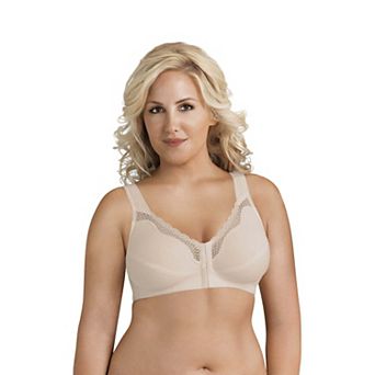 Exquisite Form FULLY Wireless Cotton Back & Posture Support Bra with Front Closure & Lace - 5100531