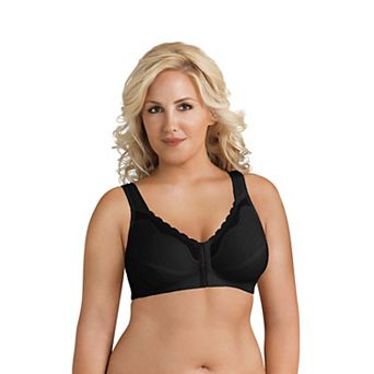 Exquisite Form FULLY Wireless Cotton Back & Posture Support Bra with Front Closure & Lace - 5100531