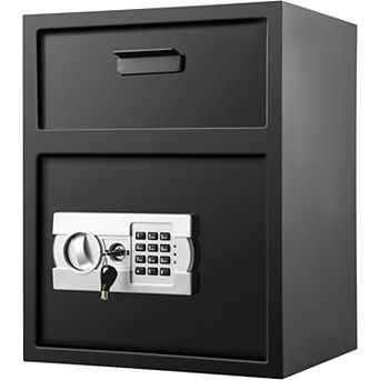1.7 Cubic Feet Digital Security Safe Box, Dual Lock Security Safe Box for Home Office