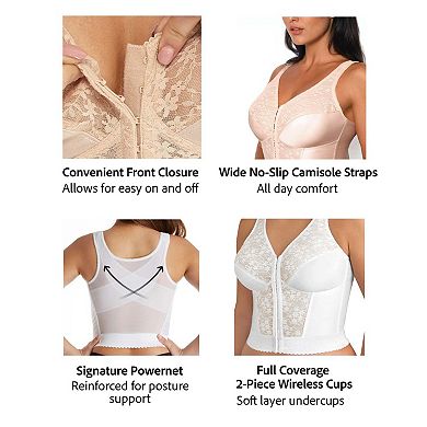 Exquisite Form FULLY Slimming Wireless Posture Support Longline Bra with Front Closure - 5107565