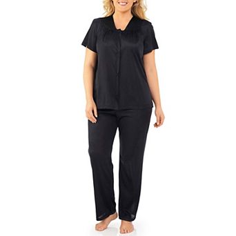 Exquisite Form Nylon Tricot Short Sleeve Matching Pajama Set - 90107