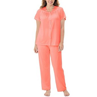 Exquisite Form Nylon Tricot Short Sleeve Matching Pajama Set - 90107