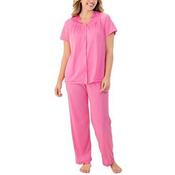 Exquisite Form Nylon Tricot Short Sleeve Matching Pajama Set - 90107
