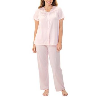 Exquisite Form Nylon Tricot Short Sleeve Matching Pajama Set - 90107