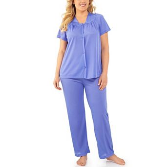 Exquisite Form Nylon Tricot Short Sleeve Matching Pajama Set - 90107