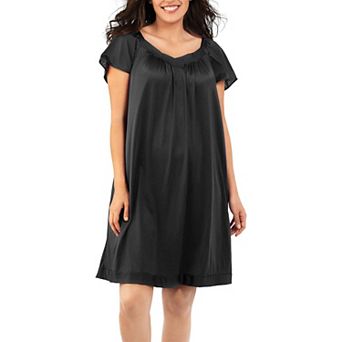 Exquisite Form Nylon Tricot Flutter Sleeve Short Knee Length Nightgown - 30109