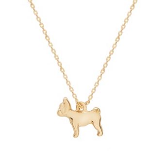 LC Lauren Conrad Gold Tone Bull Dog Pendant Necklace