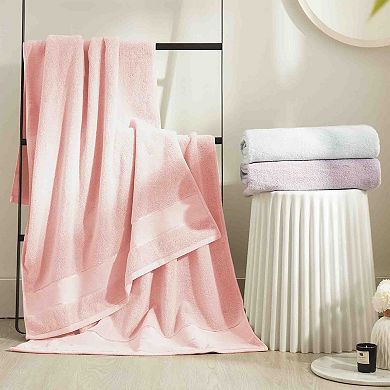 BOGASYL Cotton 6 Piece Bath Towel Set, Ultra-Soft & Highly Absorbent Bathroom Towels