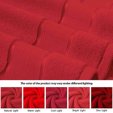 BOGASYL Cotton 6 Piece Bath Towel Set, Ultra-Soft & Highly Absorbent Bathroom Towels
