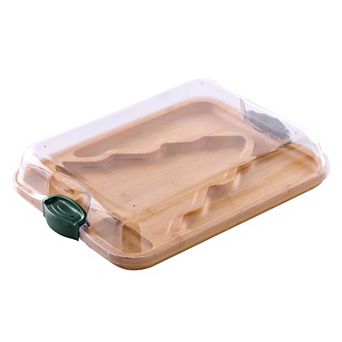 Farberware® Build-a-Board 11" x 14" Bamboo Tree Charcuterie Board with Locking Lid