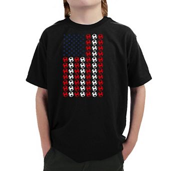 Soccer Flag - Boy's Word Art T-Shirt