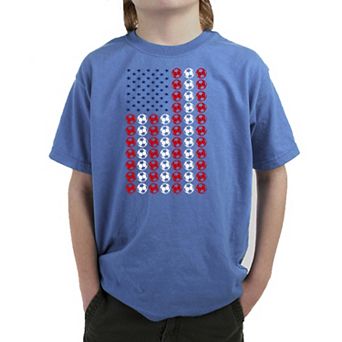 Soccer Flag - Boy's Word Art T-Shirt