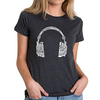Mood Headphones - Women's Premium Blend Word Art T-Shirt