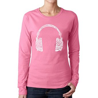 Mood Headphones - Women's Word Art Long Sleeve T-Shirt
