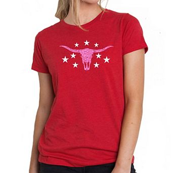 Cowgirl Cowskull - Women's Premium Blend Word Art T-Shirt