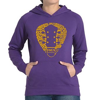 Guitar Pick Genres - Women's Word Art Hooded Sweatshirt