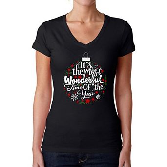 Christmas Ornament - Women's Word Art V-Neck T-Shirt