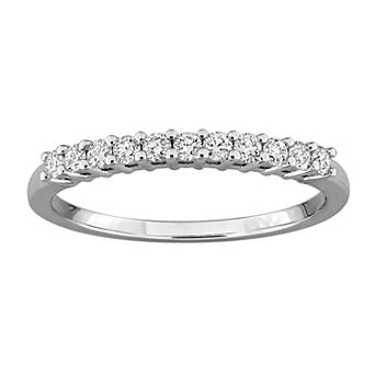 Stella Grace Sterling Silver 1/4 Carat T.W. Round Lab-Grown Diamond Anniversary Ring
