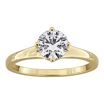 Stella Grace Sterling Silver 1 Carat T.W. Lab-Grown Diamond Prong Solitaire Engagement Ring