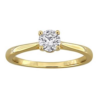 Stella Grace 1/2 Carat T.W. Lab-Grown Diamond Bezel & Prong Solitaire Engagement Ring