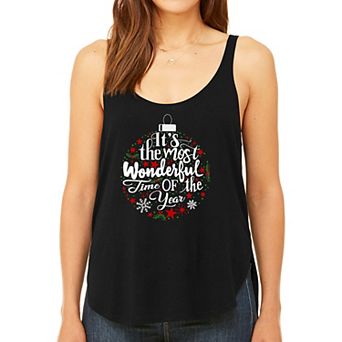 Christmas Ornament - Women's Premium Word Art Flowy Tank Top