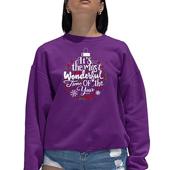 Christmas Ornament - Women's Word Art Crewneck Sweatshirt