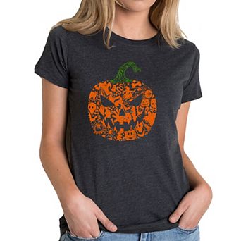 Halloween Pumpkin - Women's Premium Blend Word Art T-Shirt