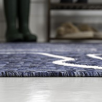 Nolan Modern Coastal Organic Shapes Indoor/Outdoor Area Rug