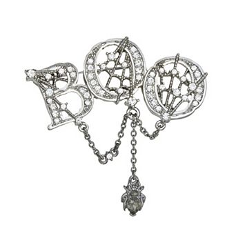 Napier Polished Elevated Boo Spider Pin