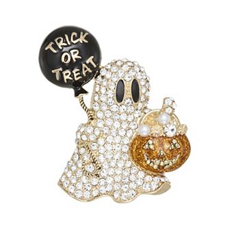 Napier Gold-Tone Polished Ghost Pumpkin Pin