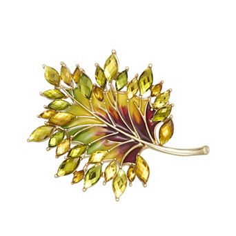 Napier Gold-Tone Polished Fall Leaf Pin