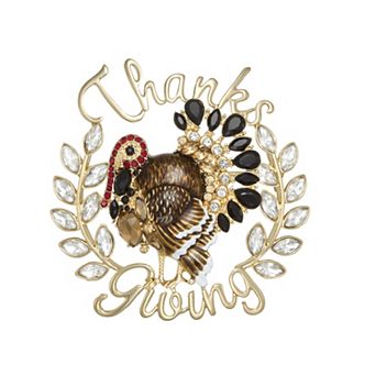 Napier Gold-Tone Polished Turkey Pin