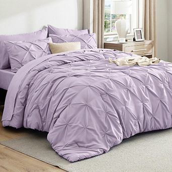 Bedsure Pintuck Bed-in-a-Bag Comforter Set