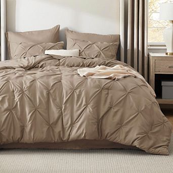 Bedsure Pintuck Bed-in-a-Bag Comforter Set