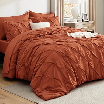 Bedsure Pintuck Bed-in-a-Bag Comforter Set