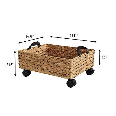 Adaline 18.11" Rectangular Underbed Storage Bin with Wheels and Handles